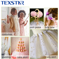 Ruban en tulle doré à étoiles, bobine de 6 pouces, 50 yards, pour accessoires de filles, jupes tutu, mariage, baby shower, fête d'anniversaire, DIY
