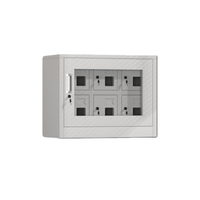 Armoire de recharge pour téléphones portables, 6 portes, étanche, pour l'extérieur, école, hôpital, commerce, casier de rangement en acier