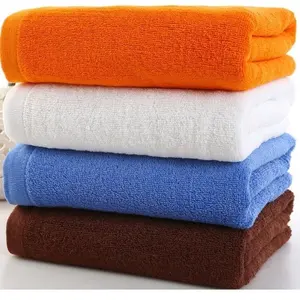 Fabrik preis Großhandel Baumwolle Handtuch Stoff einfarbig Hotel Handtuch