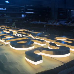 SHINING Không Thấm Nước Ngoài Trời Rose Gold Kênh Thép Không Gỉ Backlit Quảng Cáo Lights Customized <span class=keywords><strong>12V</strong></span> <span class=keywords><strong>Led</strong></span> Illuminated Đăng - Product Image 3