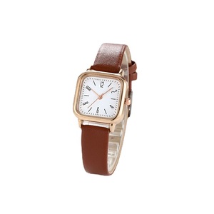 Montre-bracelet à quartz de luxe pour femme, style rétro simple, petit cadran carré, bracelet en <span class=keywords><strong>cuir</strong></span>, vente en gros, Reloj Mujer - Product Image 4
