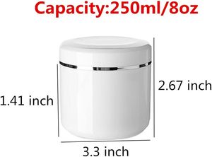 Pot en plastique PET blanc de 300 ml pour crème et essence, avec ligne dorée, options 100g, 200g, 300g, 400g, 500g pour cosmétiques - Product Image 2