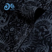 Tissu Denim Jacquard Monstre Mythique GC014K-6 Écologique Totem Dragon Noir pour Garçons Filles Hommes Femmes Streetwear En Stock