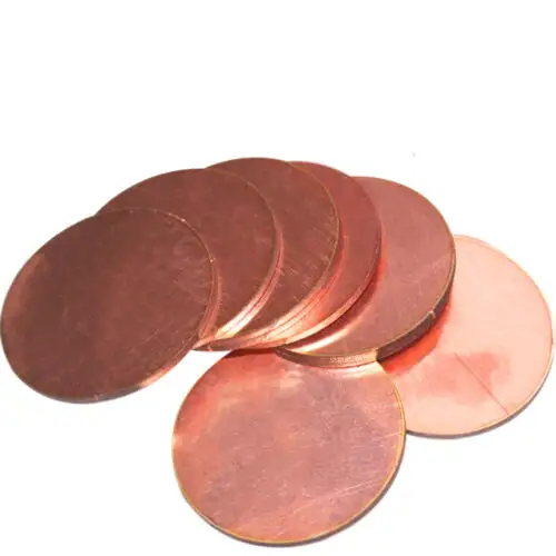 Copper Round Plate 99.9% Pure Copper Metal Disc for Industry Copper Plate Raw Material