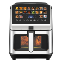 OEM 9L Digital Air Fryer Stainless Steel Dual Heating Tubes Tanpa Minyak, Penggorengan Udara Pintar, Merek Kustom, Grosir Pabrik