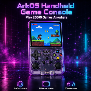 เครื่องเล่นเกมพกพาขายดี สีใส หน้าจอ IPS 3.5 นิ้ว ระบบ ArkOS Linux แรม 1GB เครื่องเล่นวิดีโอเกมย้อนยุคสำหรับเกมเมอร์ - Product Image 1