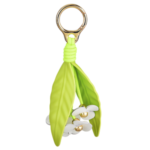 Fresh Clean Leather Compass <b>Keychain</b> Creative Flower Design Foldable Women's Bag Charm Pendant Cute Handmade Accessories HY - Product Image 1