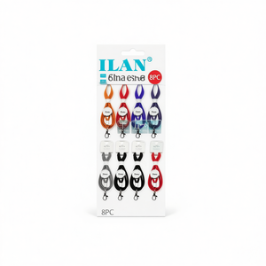 Cordón Personalizado ILAN de 45 cm con Clip para Tarjeta de Identificación, Accesorio Elena, 8 Piezas - Product Image 1