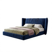 Italienischer Luxus-Chenille-Polster-Hochbett-Rahmen im eleganten Design, Multifunktional, Kingsize, für Villen 2026