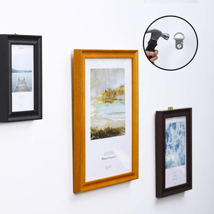 Wall Mount Metal <b>Picture</b> Hanging <b>Hook</b> Set With Screws And Rails <b>For</b> <b>Frame</b> Installation Rectangle Shape Removable Design - Product Image 3