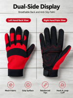 Gants HAIYI en microfibre résistants aux UV pour le cyclisme et les sports de plein air, avec sangle de poignet réglable, doigts entiers, paume antidérapante et extensible