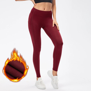 Collant a compressione da <span class=keywords><strong>donna</strong></span> che corrono Leggings caldi <span class=keywords><strong>pantaloni</strong></span> da Yoga con tasche per donne che si allenano per il Fitness inverno indossano <span class=keywords><strong>pantaloni</strong></span> autunnali - Product Image 2