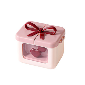 Lipstick Storage Box With Dust Cover Small Portable Desktop Organizer For Cosmetics Lip Gloss <b>Nail</b> Polish Pink Yellow Blue - Product Image 5