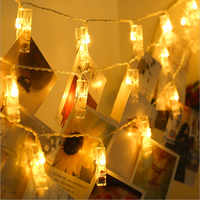 Guirlande lumineuse avec clip pour photo, 10 m, éclairage décoratif à LED de haute qualité pour fête, mariage, maison