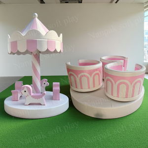 Equipo de juego suave para interiores para tres niños Electric Spin Ride Cup Merry Go Round Electric Ride para eventos de fiesta - Product Image 6