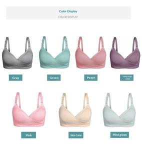 Soutien-gorge d'allaitement sans couture en nylon pour femmes enceintes, à ouverture frontale boutonnée, anti-affaissement, pour grosses poitrines, <span class=keywords><strong>grossesse</strong></span> et <span class=keywords><strong>post</strong></span>-partum - Product Image 6