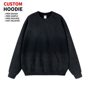 Sudadera Oversize de Algodón para Hombre, Estilo Streetwear, Cuello Redondo, Degradado, Vintage, Lavado, con Logo Personalizado, Unisex - Product Image 3