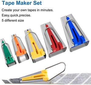 Kits de fabricant de ruban de <span class=keywords><strong>biais</strong></span> toutes les 5 tailles 1/4 "3/8" 1/2 "3/4" 1 "pinces d'artisanat de pied de reliure - Product Image 5