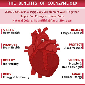 CoQ10 Ubiquinol Softgelsオメガ3サポート心臓脳健康抗酸化コエンザイムQ10ダイエットサプリメント工場 - Product Image 4