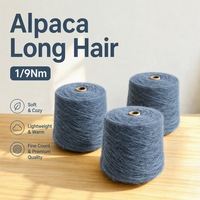 Fil à tricoter et à crocheter léger, extensible, chaud et confortable, style alpaga à poils longs 1/9 Nm, prix de gros, faible MOQ