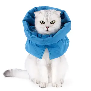 고양이 칼라 안티 핥기 상처 스카프 Spay 중성 엘리자베스 원 따뜻한 머리 커버 애완 동물 의류