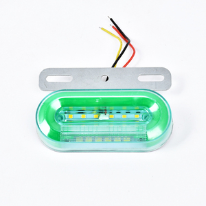 Vente en gros 12V 24V Coloré En Plastique Bleu Ovale Ambre Led Bateau <span class=keywords><strong>Cargo</strong></span> Remorque Tourner Les Feux Arrière Led Bar Feux De Dégagement Pour Remorques - Product Image 4