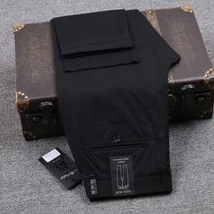 Pantaloni da Uomo in Cotone di Alta Qualità, Morbidi <span class=keywords><strong>e</strong></span> Traspiranti, Comodi ed Elastici per l'Estate, Tinta Unita, Gamba Dritta, Stile Casual - Product Image 3