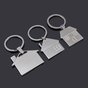 Customized Logo Print Zinc Alloy Cute Cartoon House Shaped Keychain Women's <b>Key</b> <b>Chain</b> Bag Charm Gift - Product Image 1