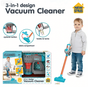 Giocattolo Elettrico 3-in-1 per Bambini, Piccolo Aspirapolvere in Plastica, Set Educativo STEM per Pulizie Domestiche, Giocattolo per Bambine e Bambini - Product Image 1