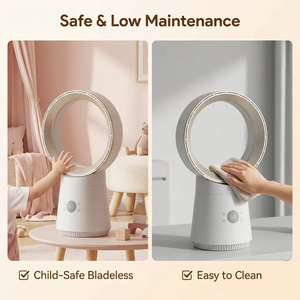 <span class=keywords><strong>Ventilateur</strong></span> <span class=keywords><strong>de</strong></span> <span class=keywords><strong>bureau</strong></span> oscillant sans pales IHomey avec télécommande, moteur sans balais, économe en énergie, 8 vitesses, minuterie pour chambre à coucher - Product Image 6