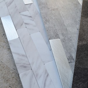 White Stone Look Peel and Stick Mosaic <strong>Tile</strong> for <strong>Kitchen</strong> <strong>Backsplash</strong> - Product Image 5
