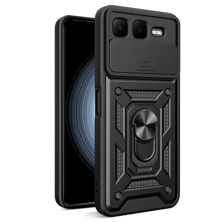 LCEHTOGYE Custodia per Infinix Smart 7 Plus, PU Case Staffa Cover + 3 Pellicola Protettiva in Vetro Temperato per Infinix Smart 7 Plus - HZFM - Marrone