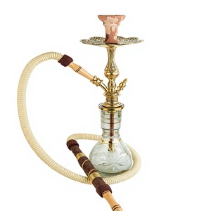 Cachimba Compacta de Latón Khalil Mamoon Shika Mini Tryon Egipcia al por Mayor - Set Completo con Base en Forma de Lágrima - Product Image 1