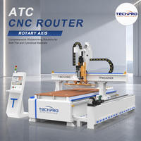 Routeur CNC 4 axes ATC 4*8 pieds pour le bois avec 4ème axe rotatif pour la sculpture 3D de balustres d'escalier et de pieds de meubles