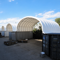 Abri en arche pour conteneur de 8 m de large, sans fondation au sol, imperméable, résistant aux UV, en PVC, pour entrepôt extérieur, auvent pour conteneur maritime