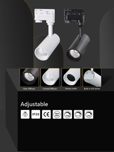 Système d'éclairage <span class=keywords><strong>sur</strong></span> <span class=keywords><strong>rail</strong></span> LED pour magasin de vêtements, spots LED <span class=keywords><strong>sur</strong></span> <span class=keywords><strong>rail</strong></span>, éclairage <span class=keywords><strong>sur</strong></span> <span class=keywords><strong>rail</strong></span> LED 12W 20W 36W, dimmable, réglable, COB - Product Image 6