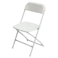 Chaise Pliante en Plastique Blanche Benjia 45*45*80cm de Qualité Supérieure, en Gros, pour Événements de Mariage, Chaise de Jardin Wimbledon