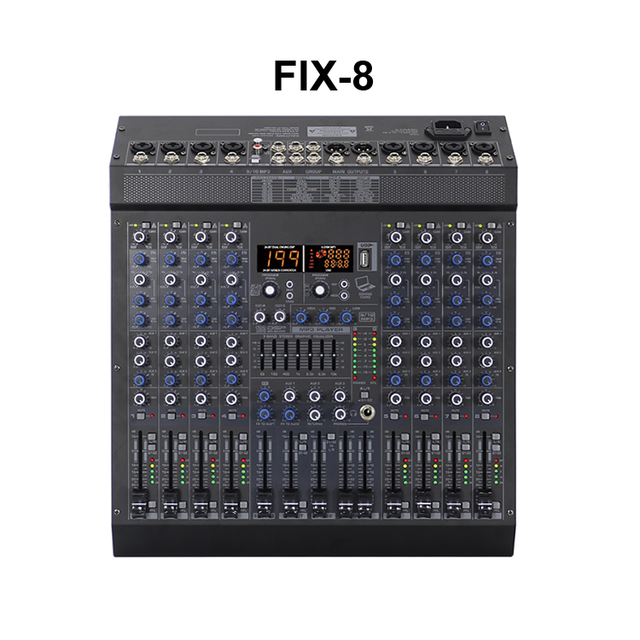 8-channel 199 Effects Audio Mixer FIX-8 Mixer Dj Console Mixing Console