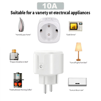 Prise intelligente EU 10A 433,92 MHz avec télécommande sans fil pour lampes et appareils électroménagers