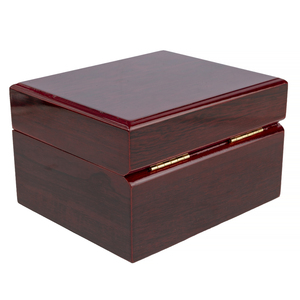 Cofanetto Singolo Grande con Venatura <span class=keywords><strong>Legno</strong></span> e Finitura Mogano Lucido per Orologio, Espositore con Scomparto Gioielli - Product Image 6