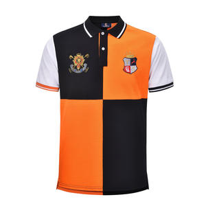 Chemises à manches courtes pour hommes avec logo personnalisé, anti-rides, en coton uni, uniformes de golf, broderie, tricot, personnalisables - Product Image 5