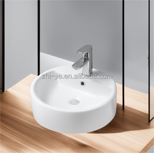 Lavabo singolo lavabo in ceramica per bagno con lavabo ad arco con Design integrato approfondito per uso domestico o alberghiero - Product Image 6