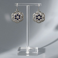 Plinthe en acrylique transparent boucles d'oreilles en forme de T présentoir bijoux compteur accessoires de tir porte-boucle d'oreille