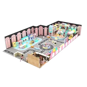 Seri Macaron mainan dalam ruangan taman bermain modern dalam ruangan tempat bermain komersial taman bermain dalam ruangan