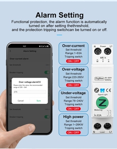 Interruptor de circuito inteligente <span class=keywords><strong>Zigbee</strong></span> 1P 63A DIN temporizador interruptor relé carril de Control remoto para control remoto de hogar inteligente - Product Image 3