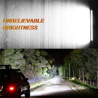 100W faisceau de tache lumière blanche simple rangée 3D 20 pouces brouillard conduite 12V Led barre lumineuse pour camionnettes hors route