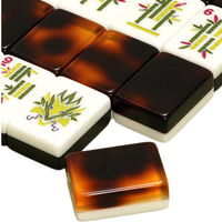 Table de Mahjong portable en acrylique couleur écaille de tortue, style américain, origine Taixing, pour jeux de société en extérieur, vente en gros