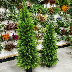 Elegante ciprés artificial en espiral de 1,5 metros en maceta: agregue el encanto mediterráneo atemporal a su hogar y oficina - Product Image 1