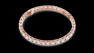 Bracelet éternité en diamant argenté en or 14K ou 18K Diamants cultivés en laboratoire certifiés IGI Bijoux élégants et étincelants pour femmes - Product Image 4