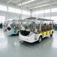 Bus électrique de tourisme convertible Renqi 4kW/72V, autonomie 80-100 km, vitesse 45 km/h, châssis en acier, essieu arrière robuste, idéal pour campus et centres de villégiature